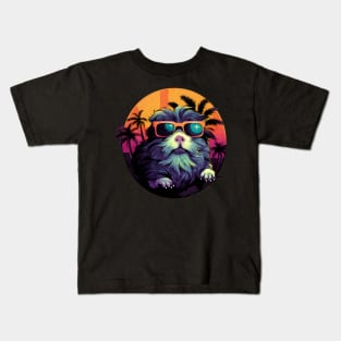 Retro Wave Coronet Guinea Pig Shirt Kids T-Shirt